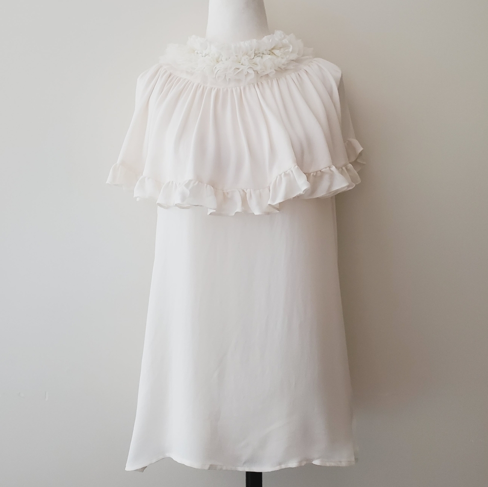 Anthropologie Mise en Scene by Ruffian Marscapone Silk Blouse - Picture 3 of 16